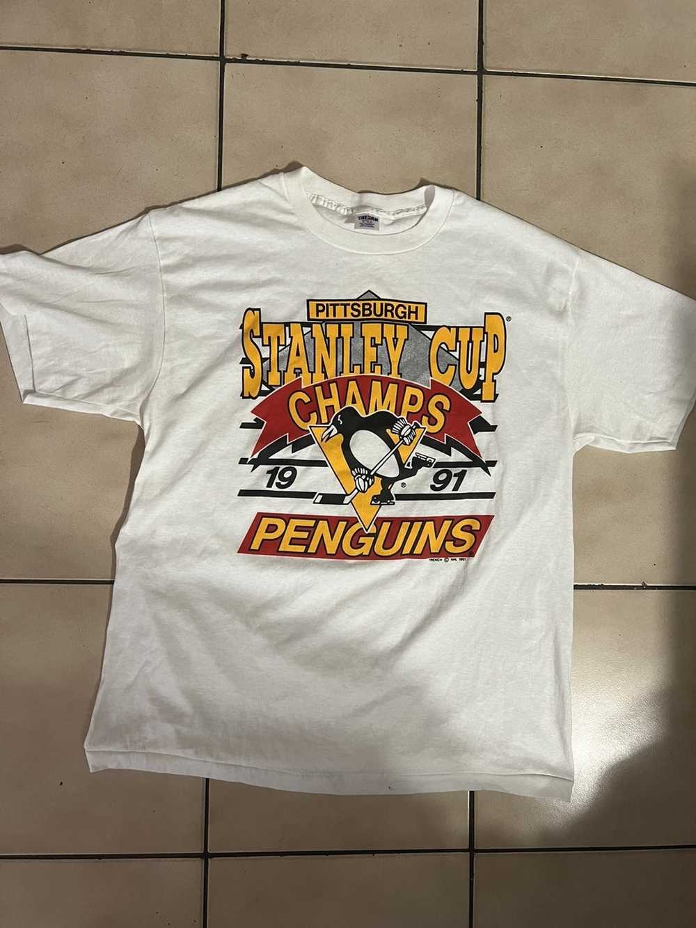 Vintage Vintage Pittsburgh Penguins Stanley Cup T… - image 1