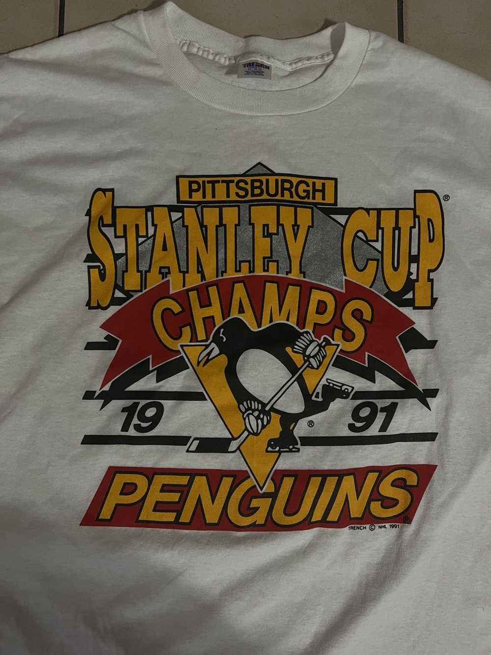 Vintage Vintage Pittsburgh Penguins Stanley Cup T… - image 2