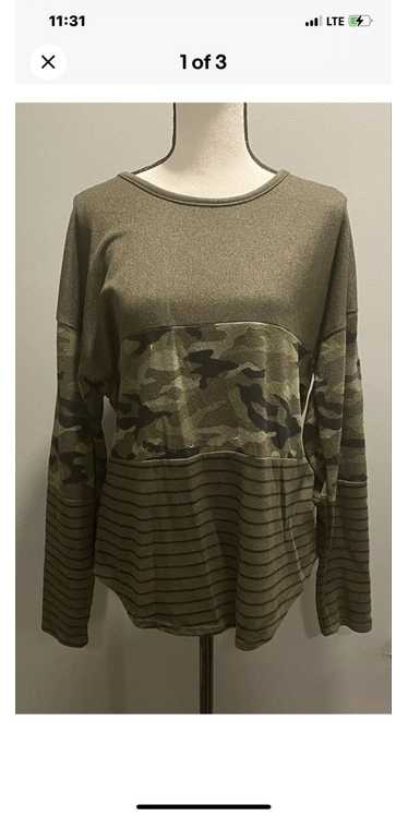 Other Super Trendy Green & Black Camoflage Long Sl