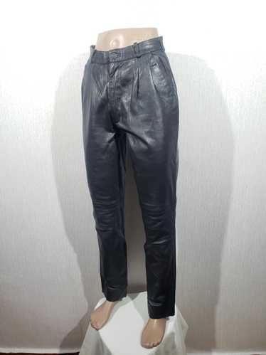 Levi's × Vintage Stylish men's black leather pant… - image 1