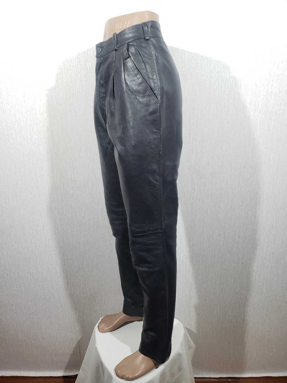 Levi's × Vintage Stylish men's black leather pant… - image 2