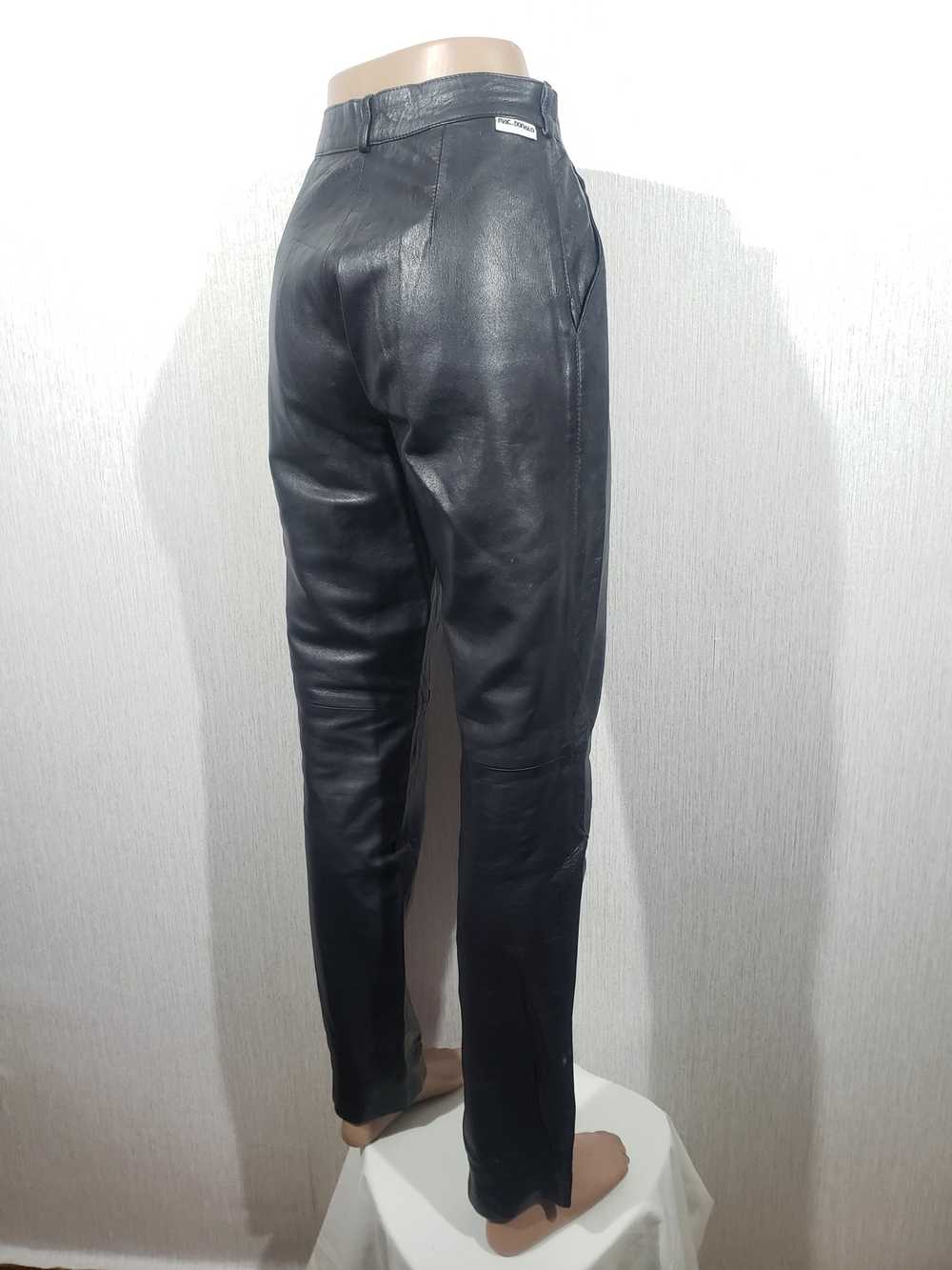 Levi's × Vintage Stylish men's black leather pant… - image 4