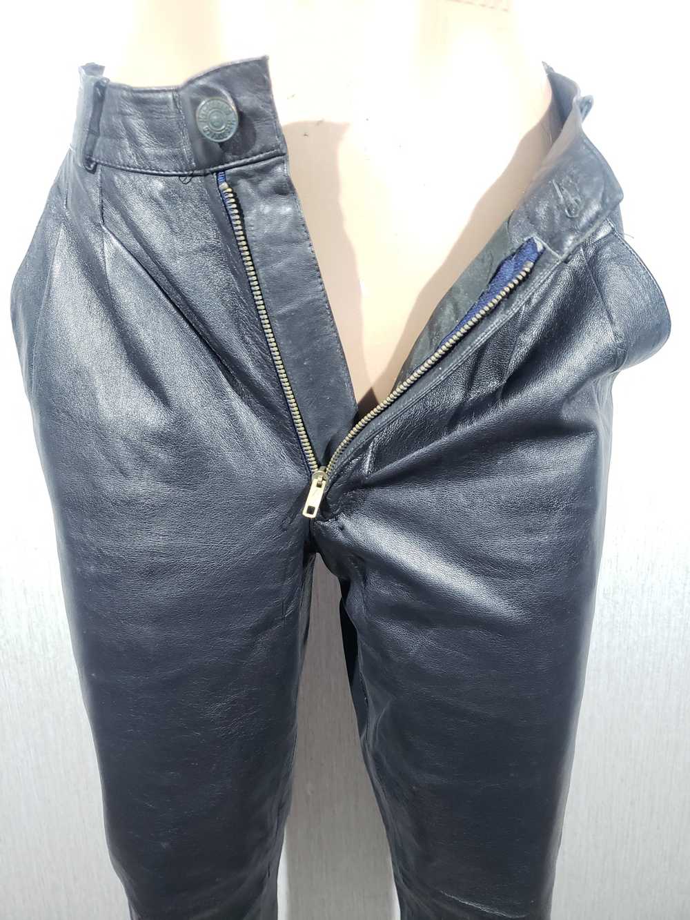 Levi's × Vintage Stylish men's black leather pant… - image 7