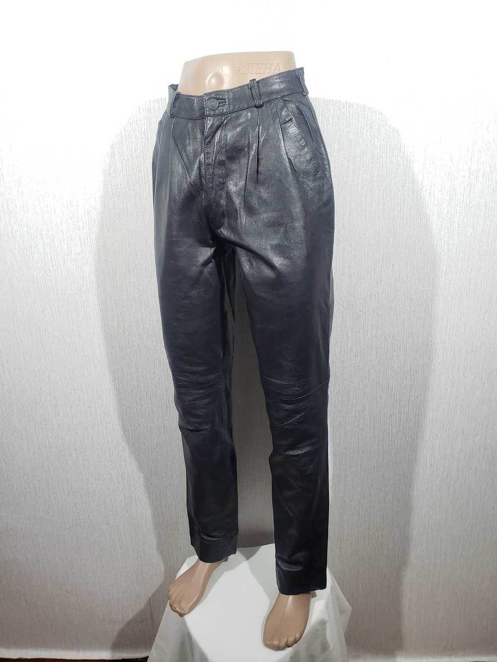 Levi's × Vintage Stylish men's black leather pant… - image 8