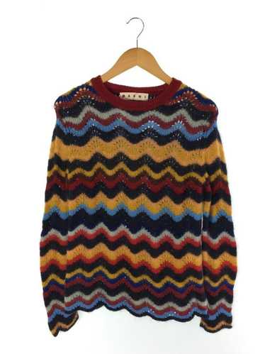 Marni Mohair Perforated Striped Knit Sweater - image 1