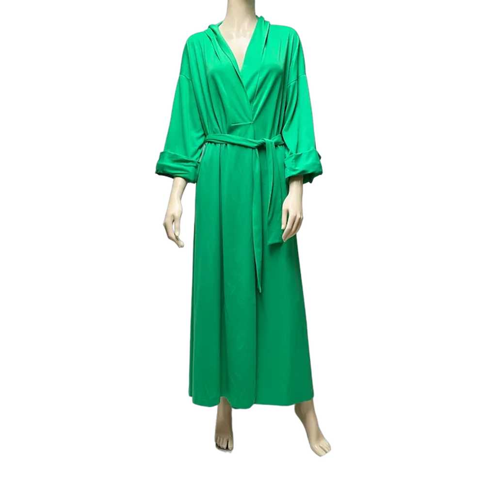 Loungewear by Gossard Hooded Robe Apple Green - image 5