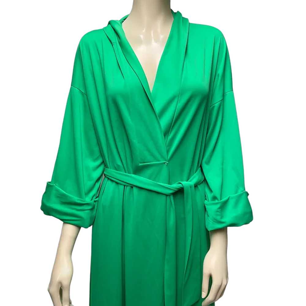 Loungewear by Gossard Hooded Robe Apple Green - image 8