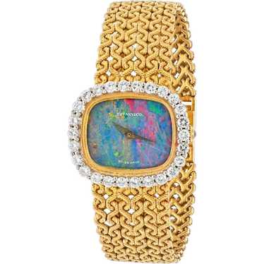 Tiffany & Co. 18K Yellow Gold Opal Dial Vintage W… - image 1