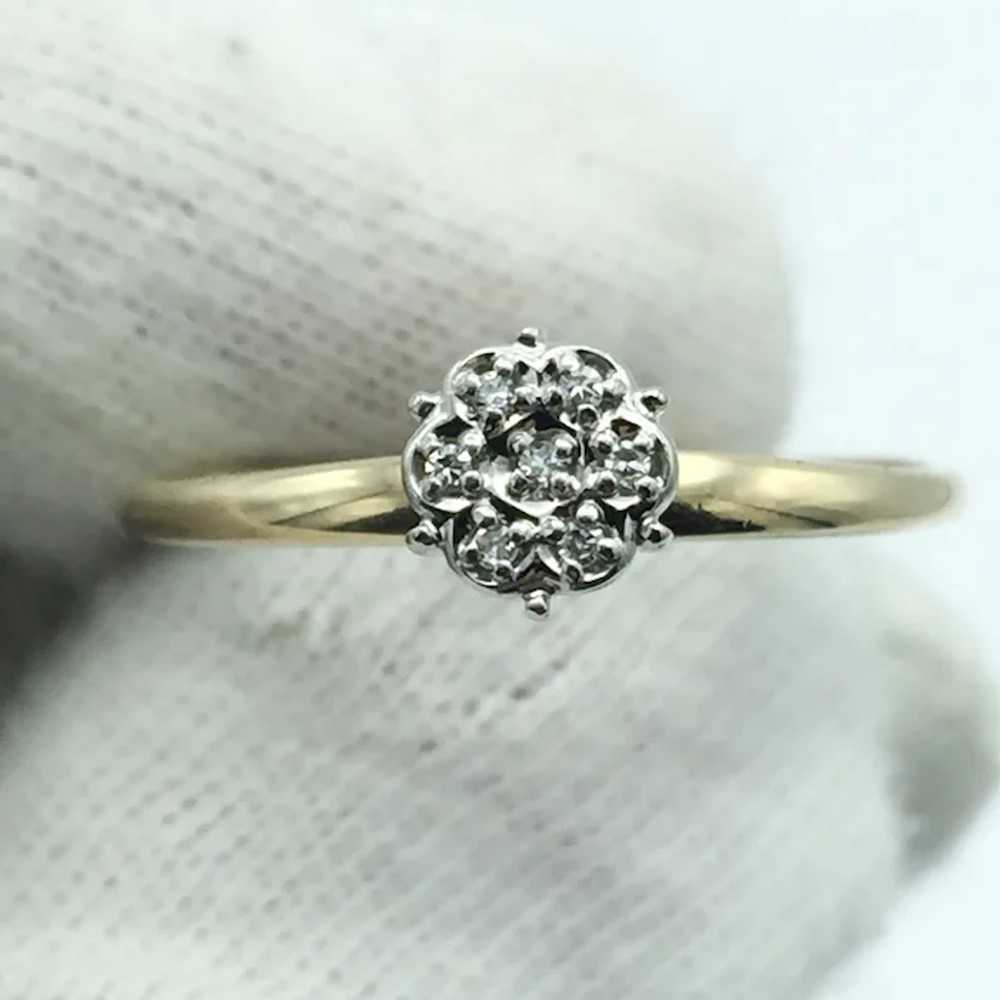 10K Diamond Cluster Ring - image 4