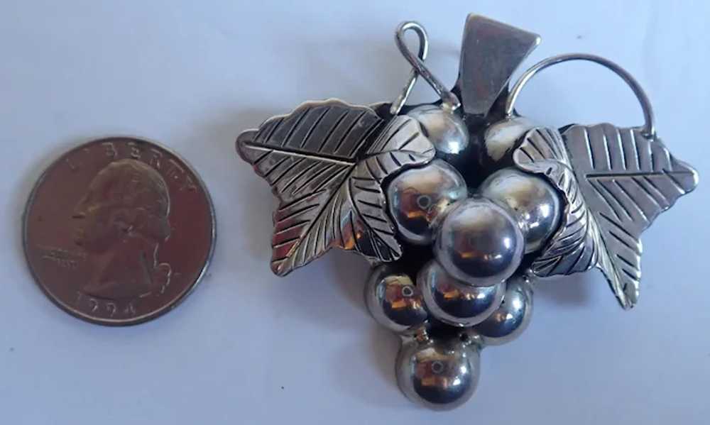 *Vintage Taxco Mexico Sterling Bunches Of Grapes … - image 2