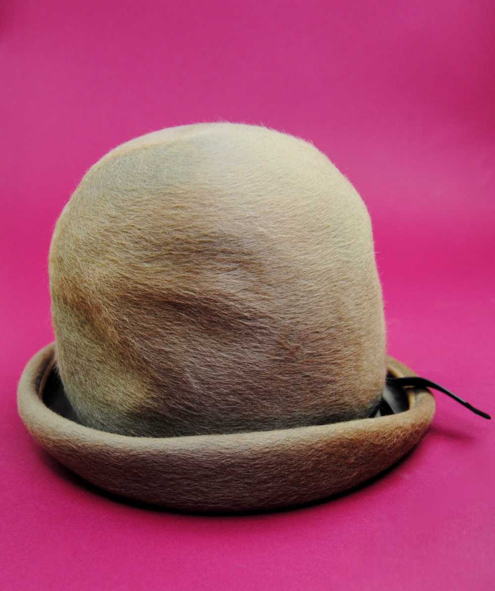 1960s 1970s Vintage Brown Fall Mohair Hat - image 3