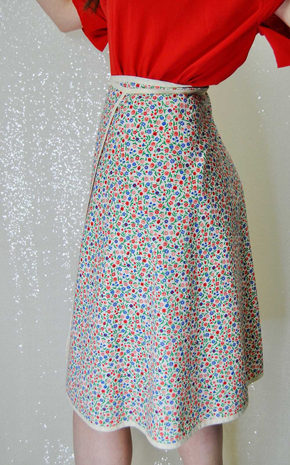 1970s Vintage Wrap Skirt - Open Size - image 2
