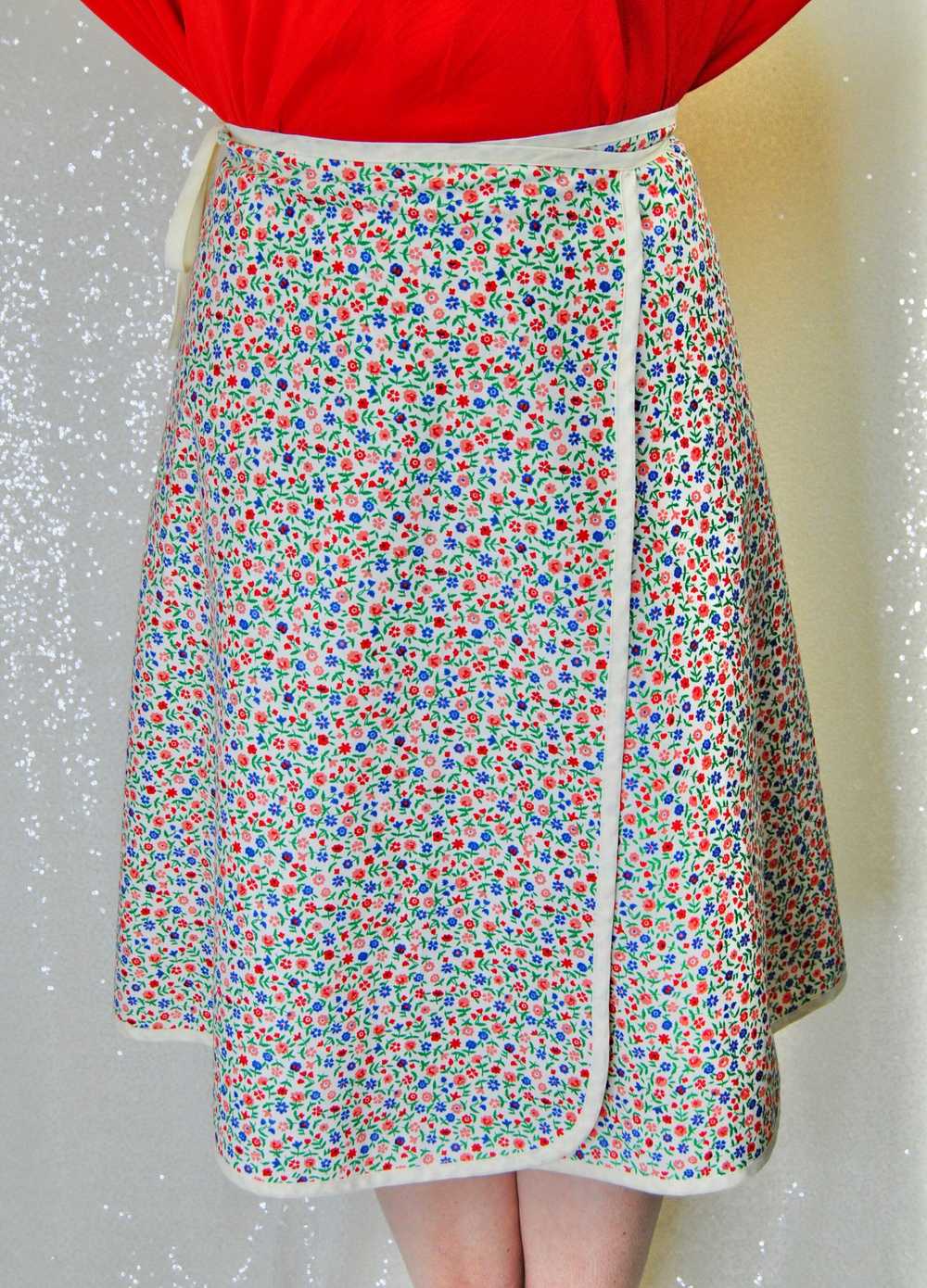 1970s Vintage Wrap Skirt - Open Size - image 4