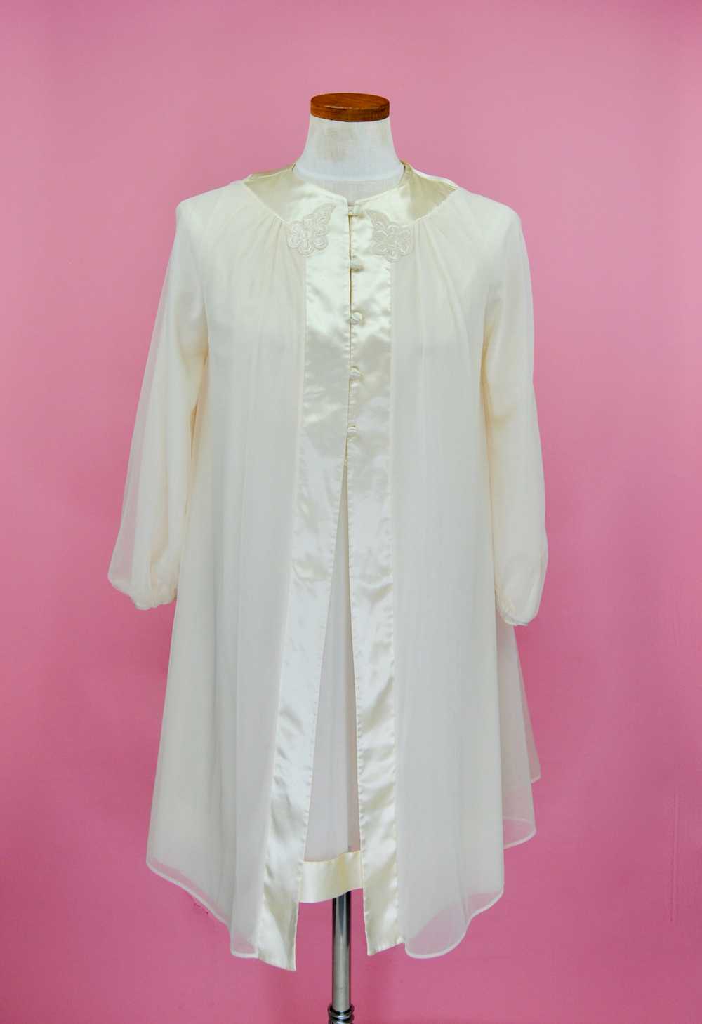 1960s Vintage Gossard Nightgown & Robe Set - Sm t… - image 8