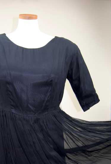 1950s Vintage Black Cocktail Dress by Gloria Swan… - image 1