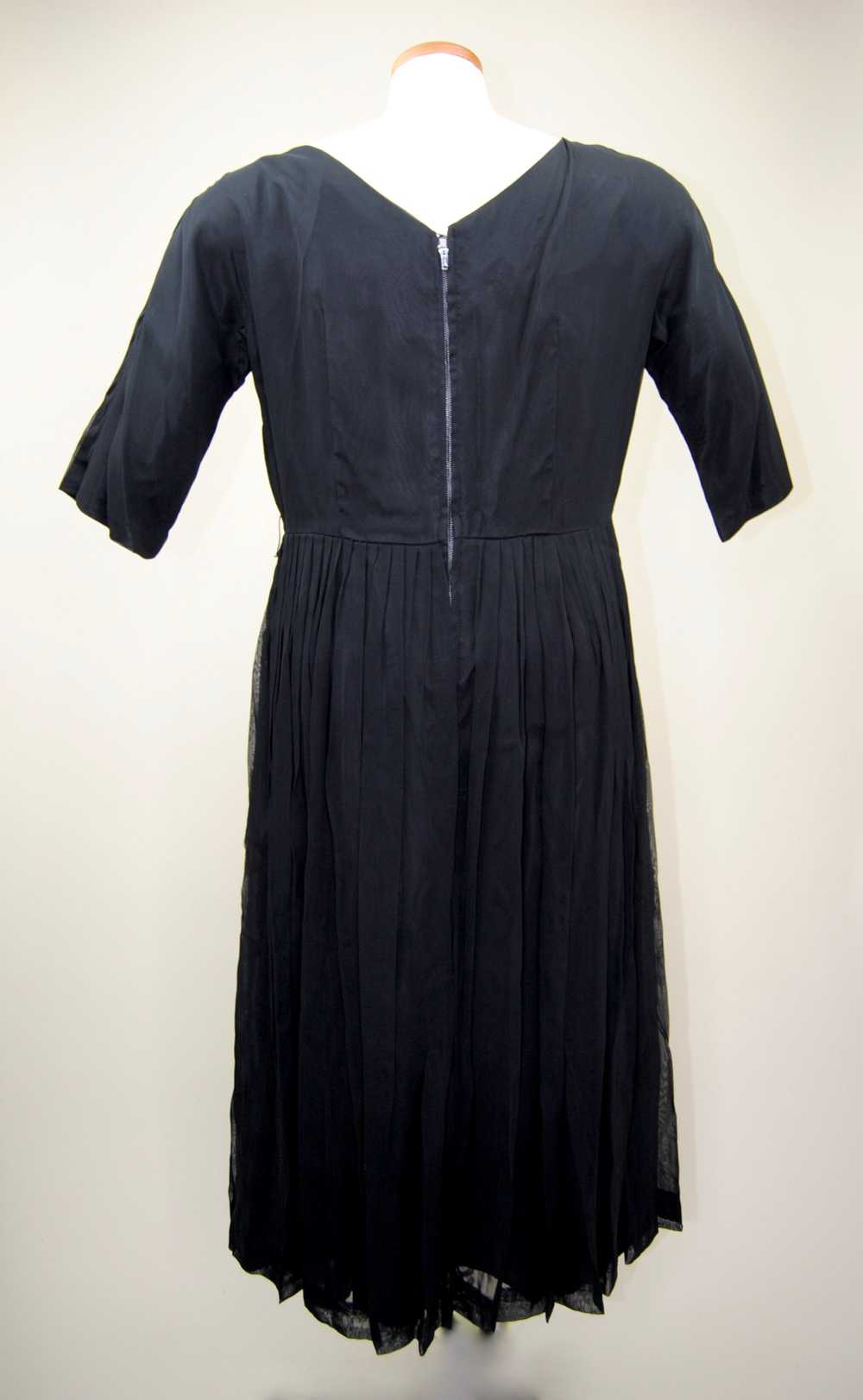 1950s Vintage Black Cocktail Dress by Gloria Swan… - image 4