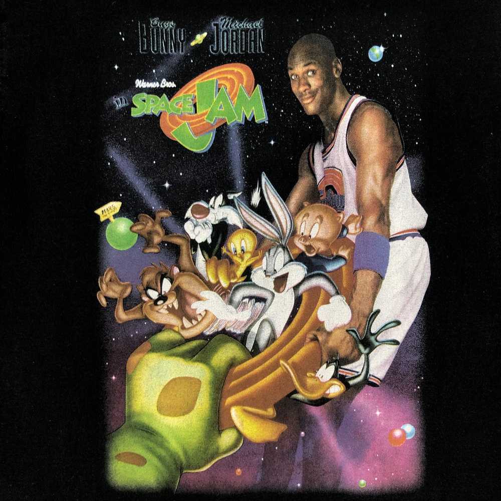 Vintage 1996 Space Jam Movie Cover T-Shirt - image 2