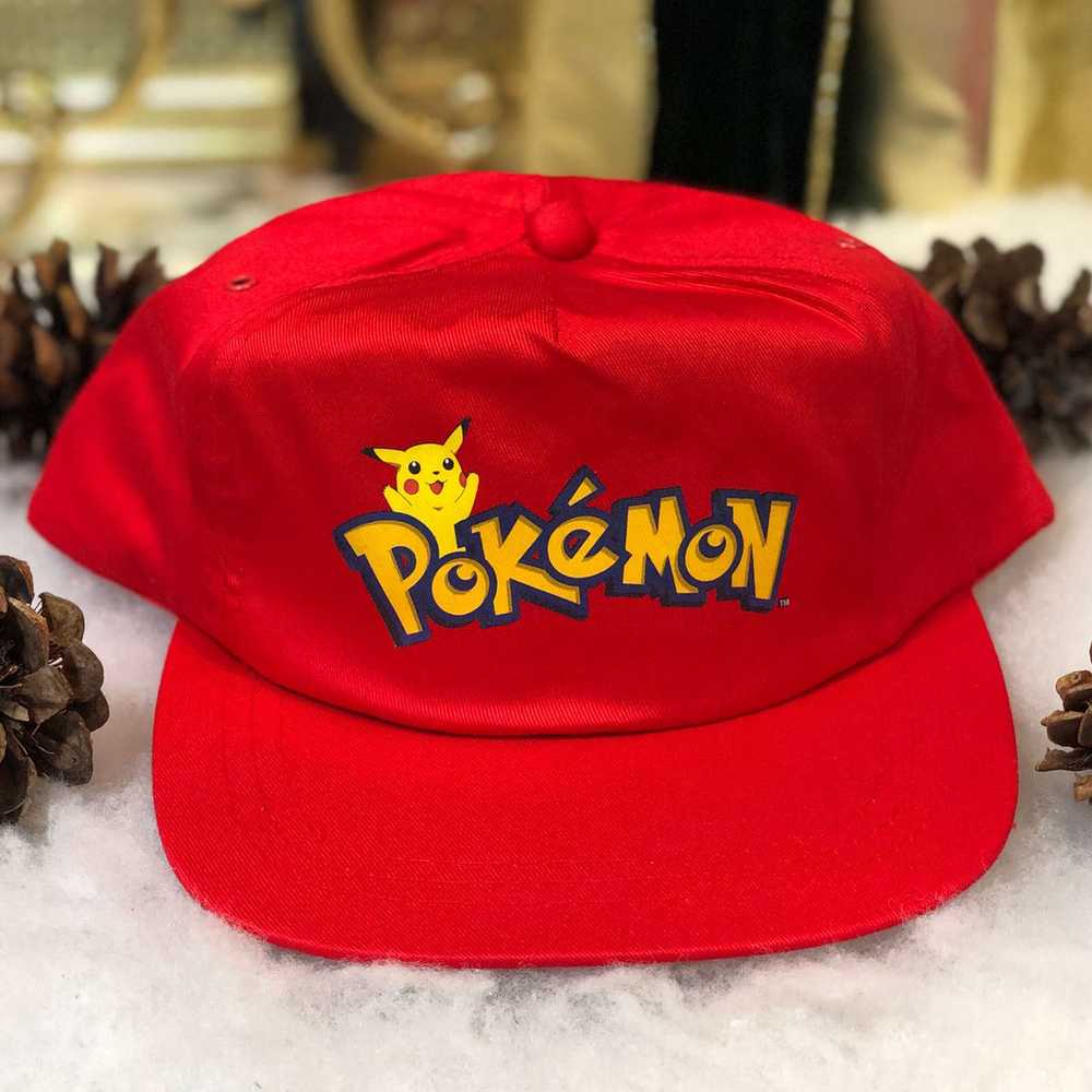 Vintage Deadstock NWOT Pokémon Pikachu Twill Snap… - image 1