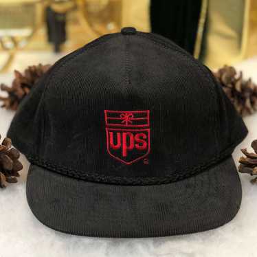 Sale United Parcel Service Cordaroy UPS Red Logo Vintage Hat Cap