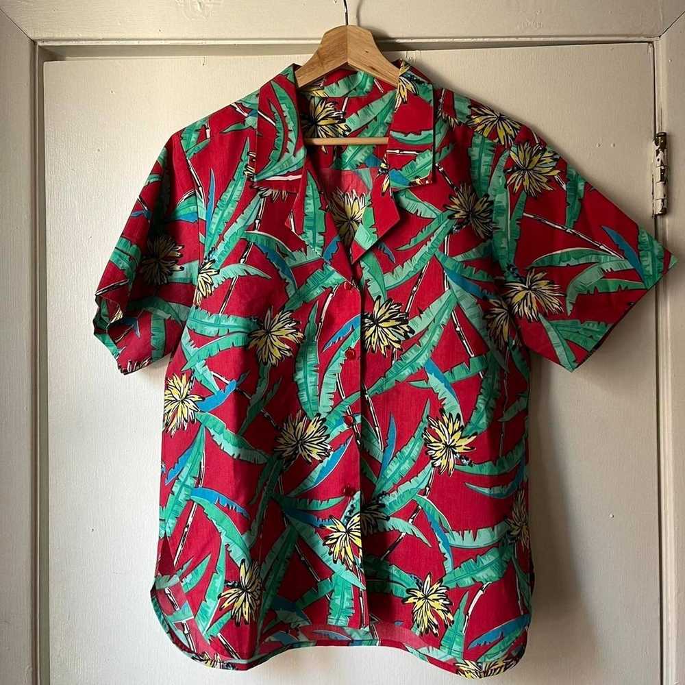 Vintage Vintage 80s cotton hawaiian shirt excelle… - image 4
