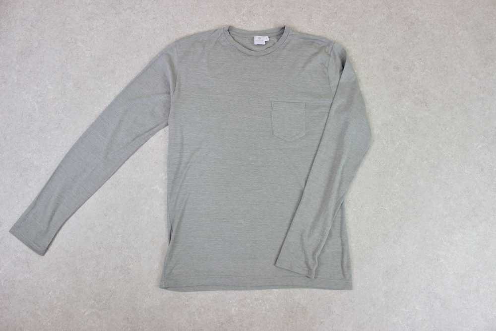 Sunspel Sunspel - Long Sleeve T Shirt - Grey - Sm… - image 3