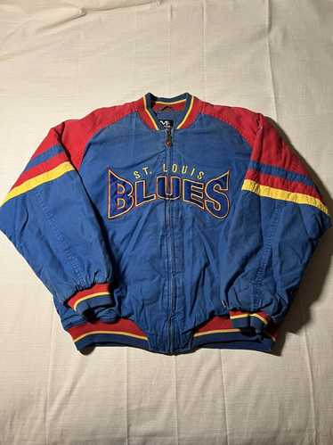 Vintage St.Louis Blues NHL Hockey Starter Heavy Jacket Zip Coat - Size  Large/L