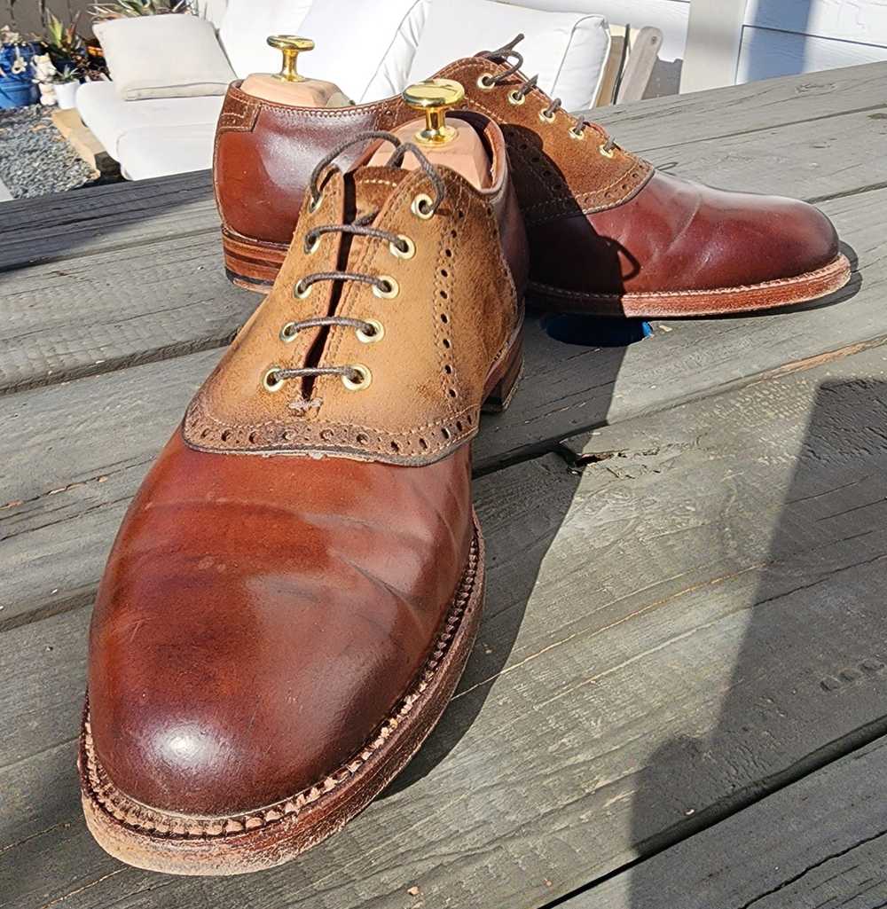 Alden Alden x Leffot Saddle Shoes - Cigar Shell C… - image 2