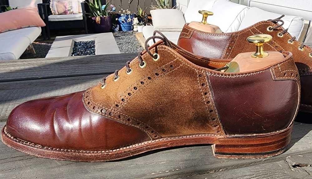 Alden Alden x Leffot Saddle Shoes - Cigar Shell C… - image 3