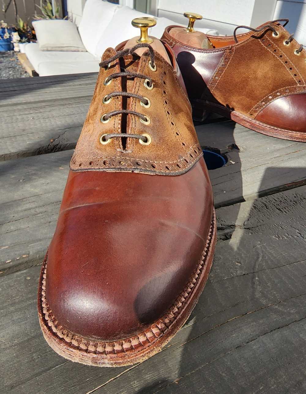 Alden Alden x Leffot Saddle Shoes - Cigar Shell C… - image 7