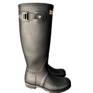 Hunter Hunter Black Rain Boots Size 5 F 4M - image 1