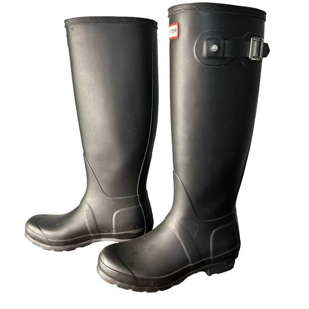 Hunter Hunter Black Rain Boots Size 5 F 4M - image 3