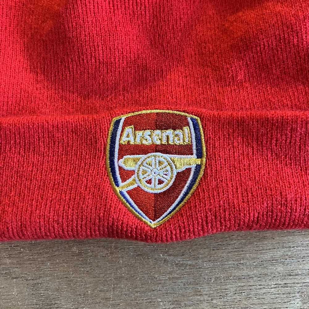 Hat × Soccer Jersey Arsenal FC Beanie Red Knit Hat - image 3