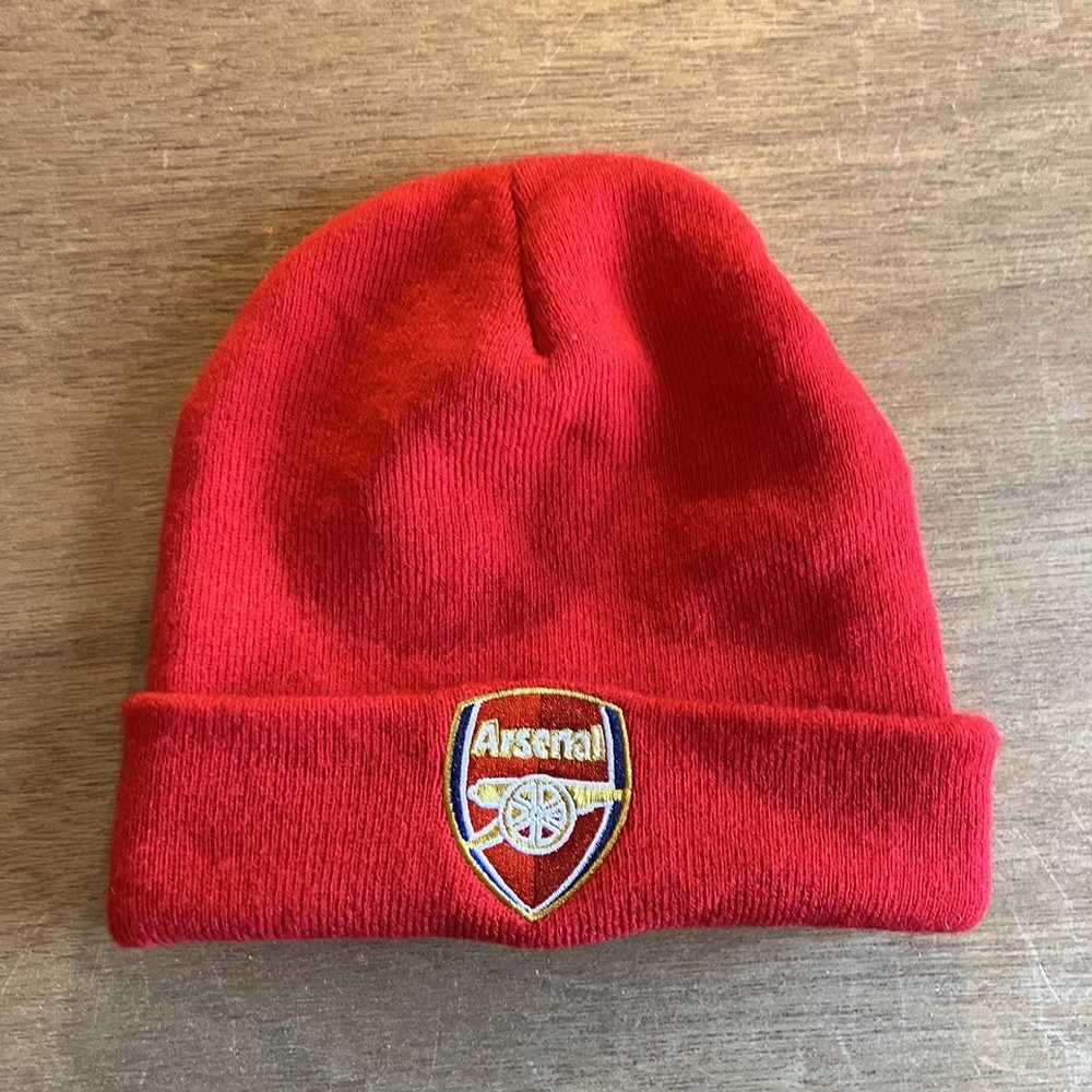 Hat × Soccer Jersey Arsenal FC Beanie Red Knit Hat - image 4