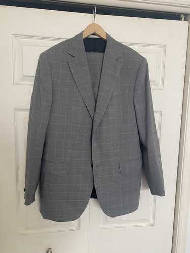 Pal Zileri $3000 Grey Windowpane Wool Suit