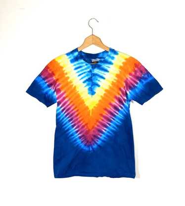 Wonderland Apparel — Blue and Green Tie Dye Short Sleeved T-Shirt