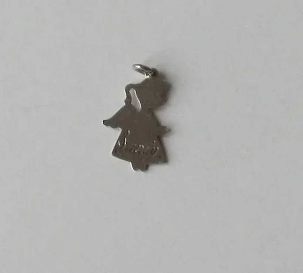 Vintage Sterling Silver Angel Charm - image 2