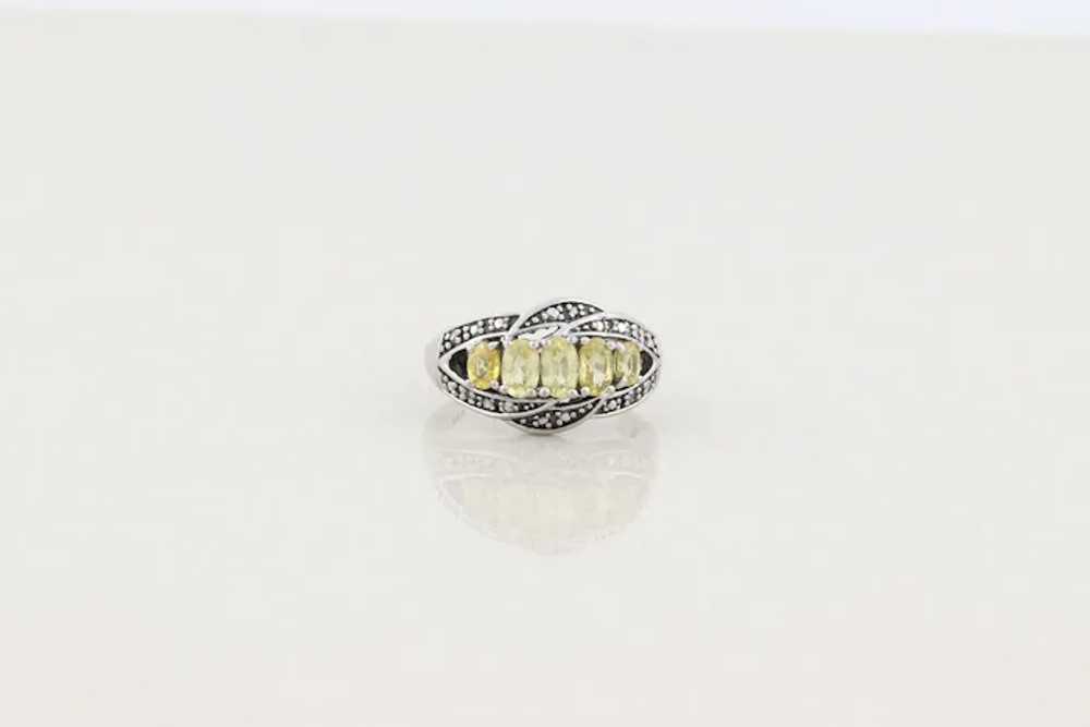 Sterling Silver Yellow Topaz Ring size 6 - image 5