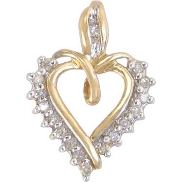 Pre-Owned 18ct Gold 1.00 Carat Diamond Heart Pendant Necklace