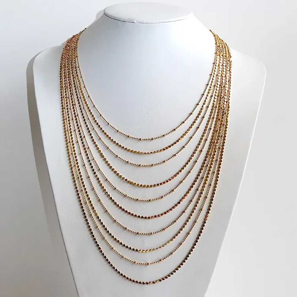 Joan Rivers Glittering Multi Strand Chain Bib Nec… - image 11