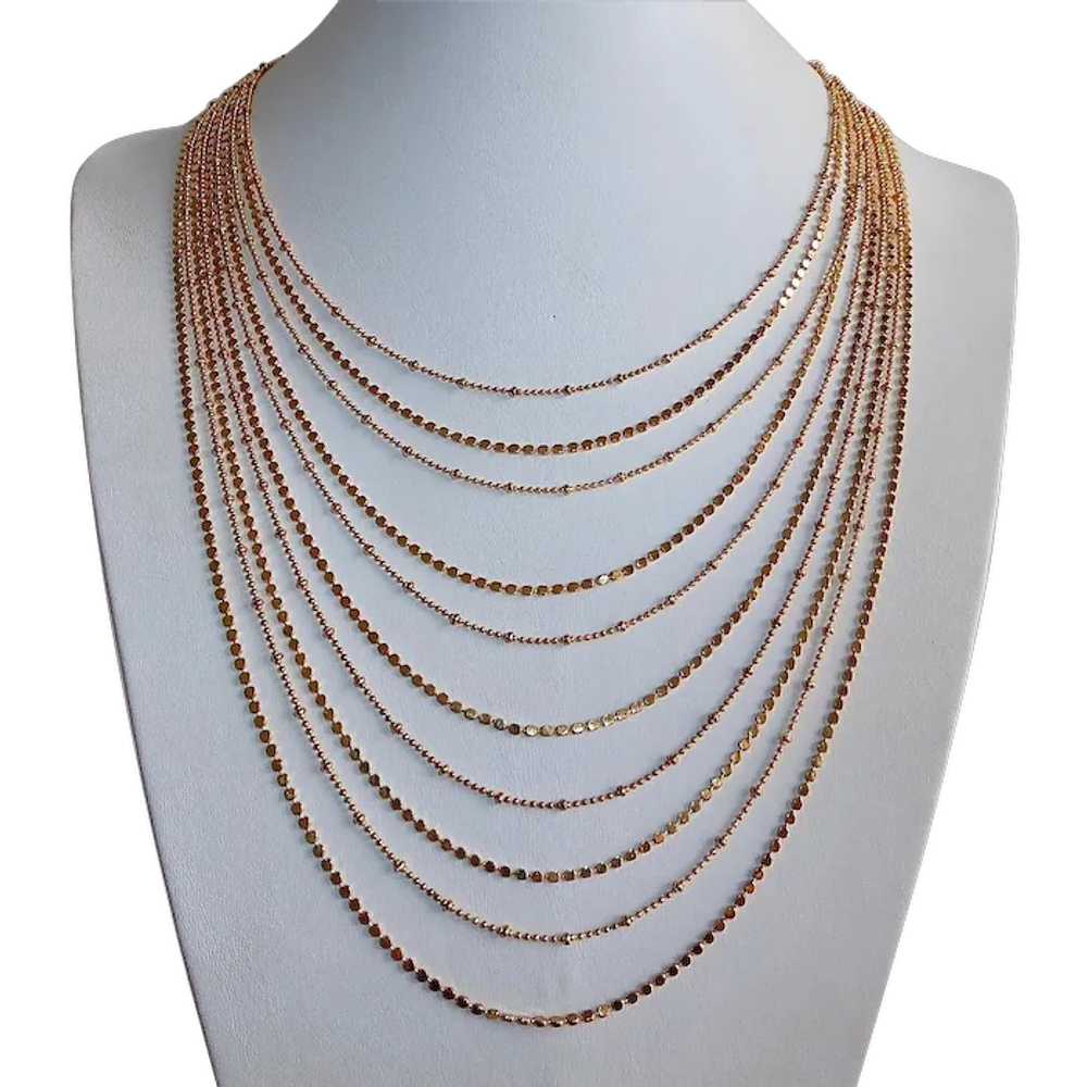 Joan Rivers Glittering Multi Strand Chain Bib Nec… - image 1