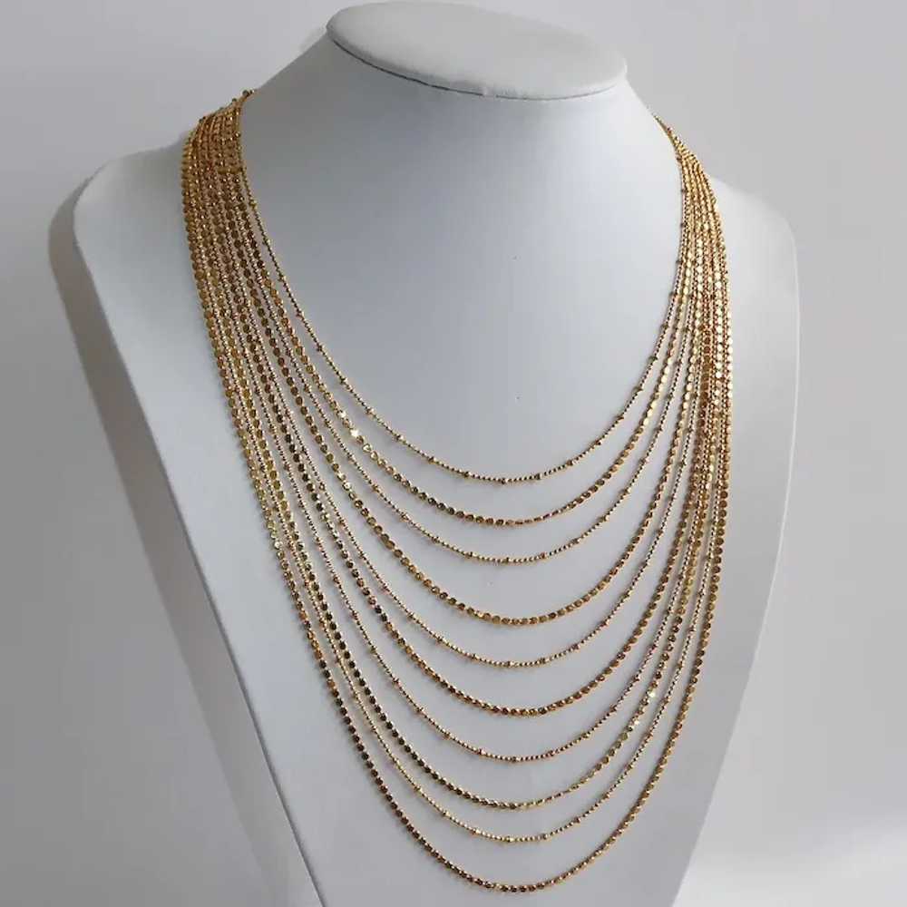 Joan Rivers Glittering Multi Strand Chain Bib Nec… - image 6