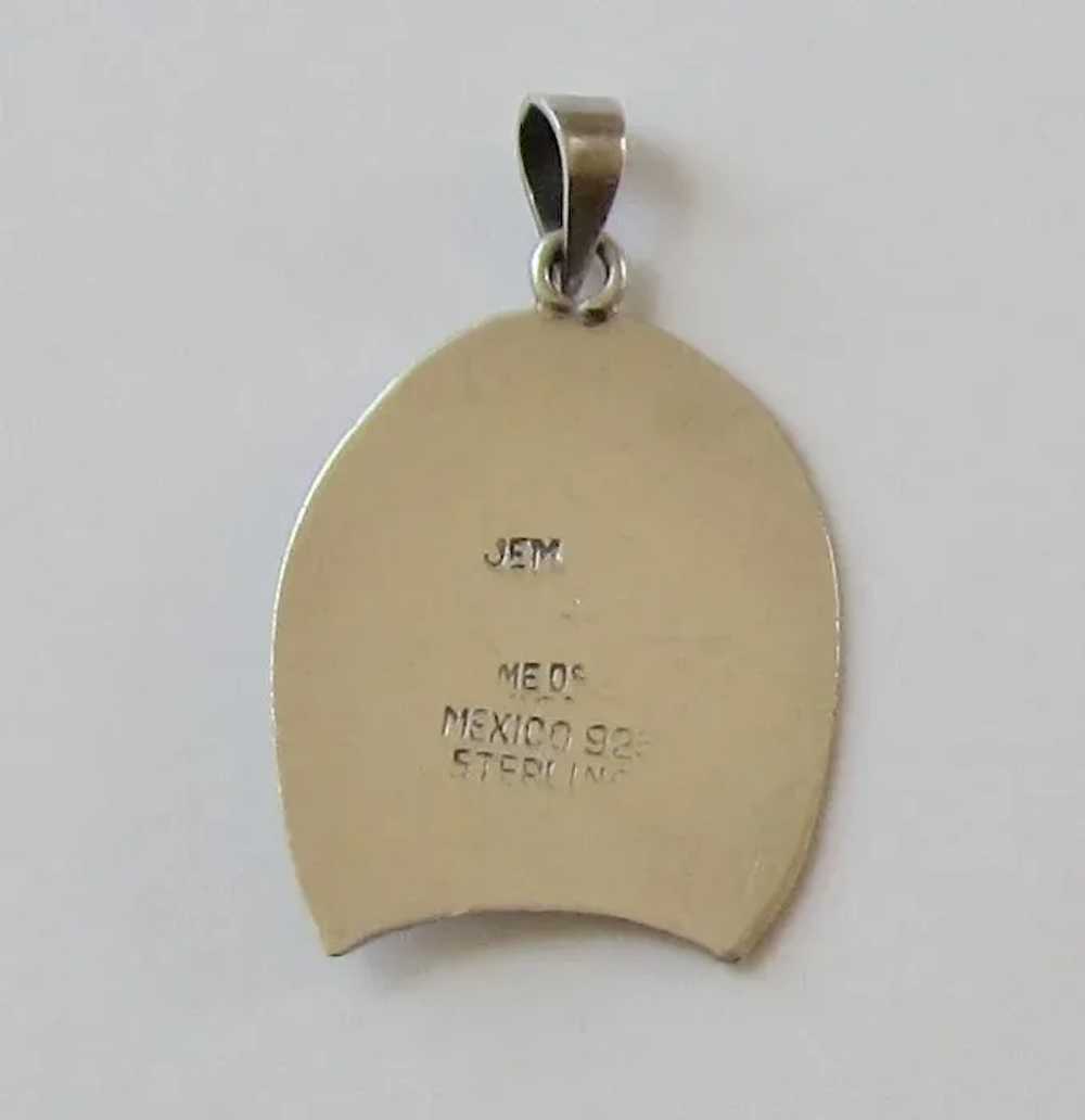 Sterling Silver Religious Medal Madonna / Blessed… - image 2