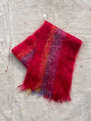 MOHAIR SCARF—RED