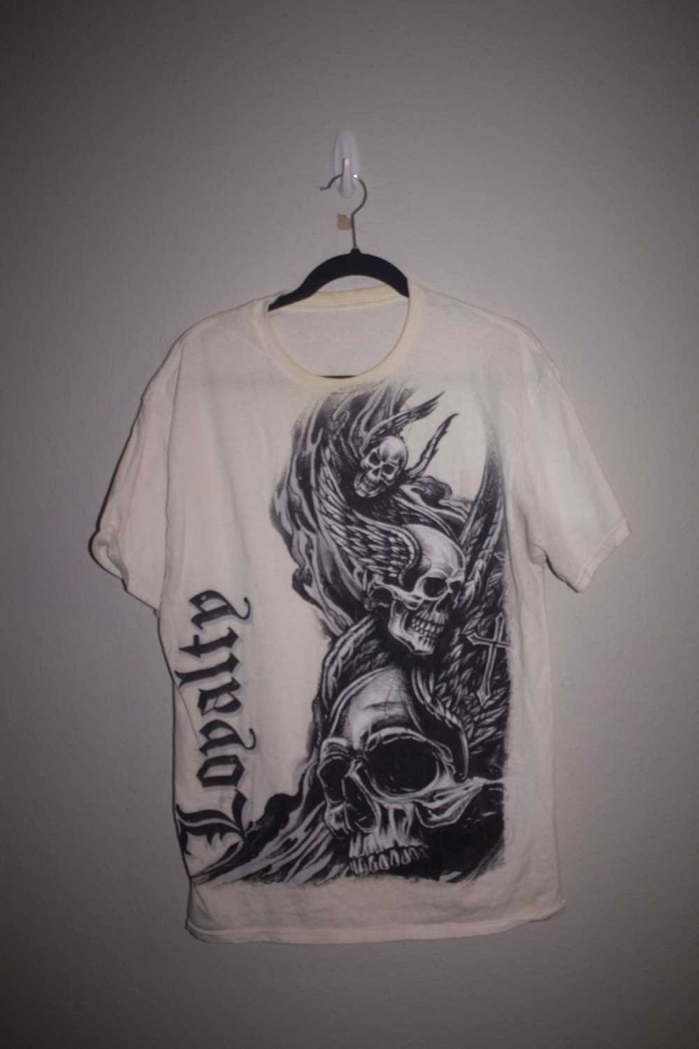 Vintage Y2K Skull & Wings Loyalty T-Shirt - image 1