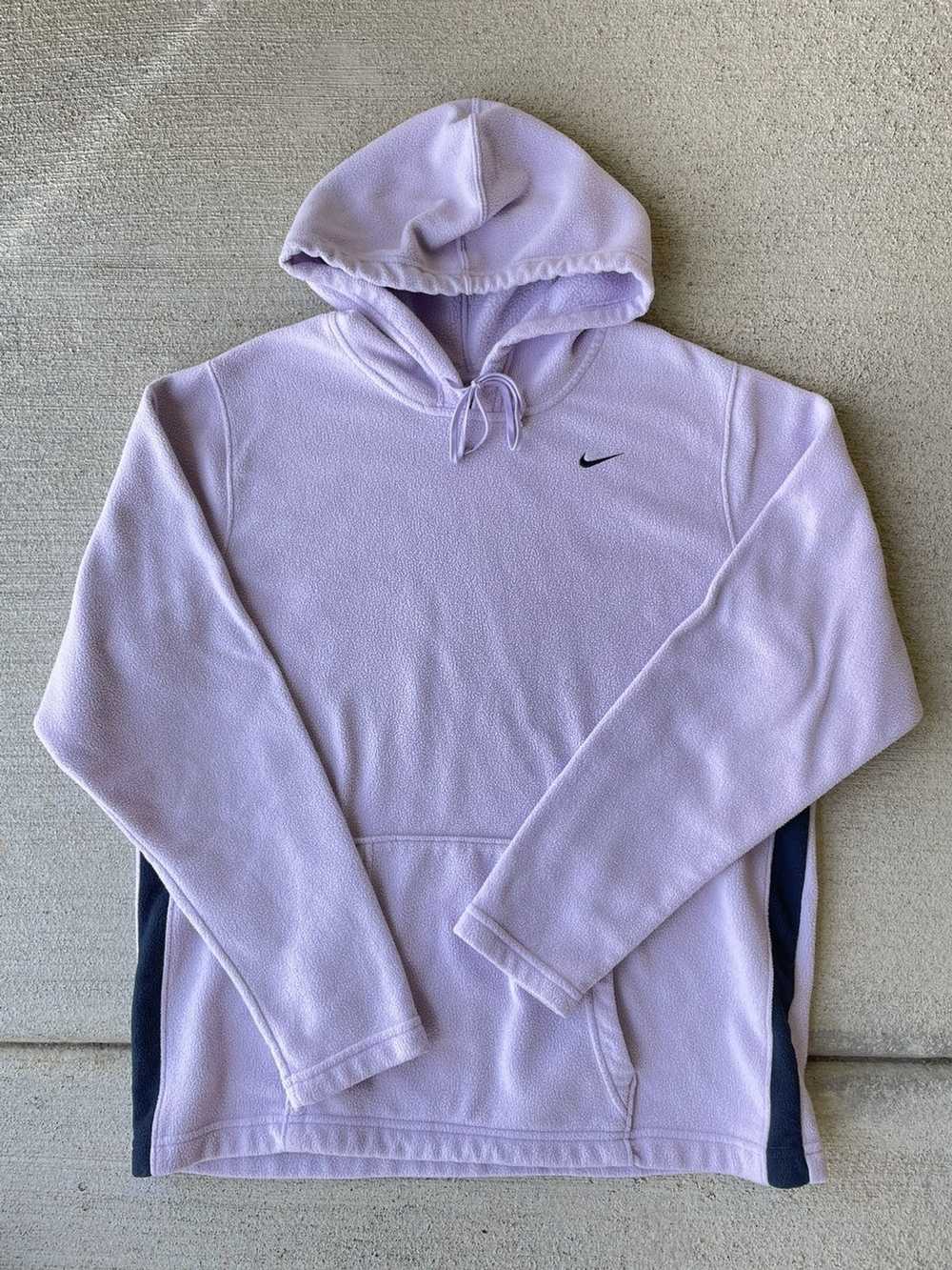 Nike × Vintage Lavender Nike Sherpa hoodie - image 1