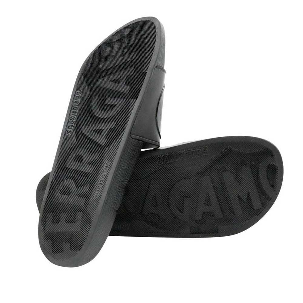 Salvatore Ferragamo Gancini Rubber Slide On Sanda… - image 10