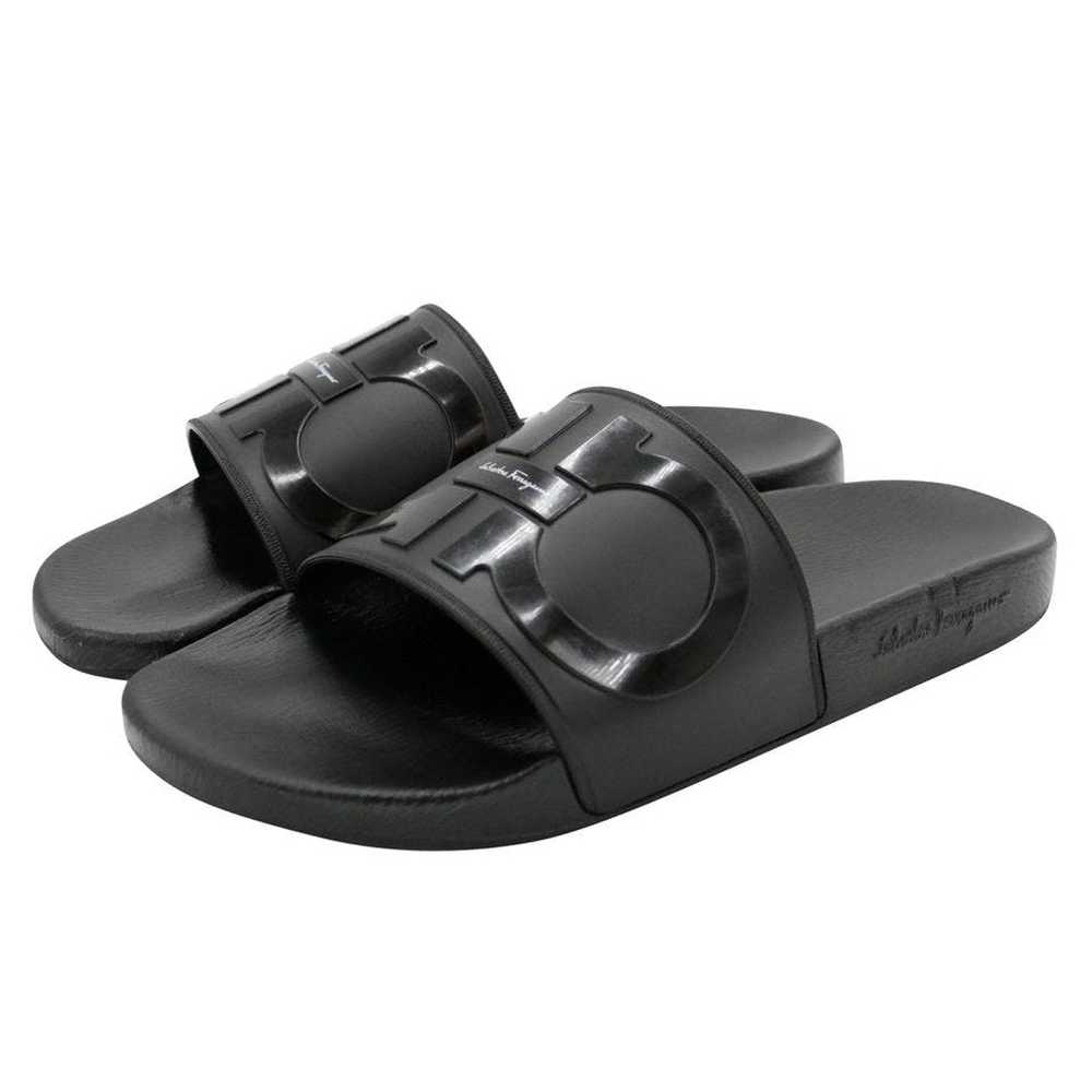 Salvatore Ferragamo Gancini Rubber Slide On Sanda… - image 4