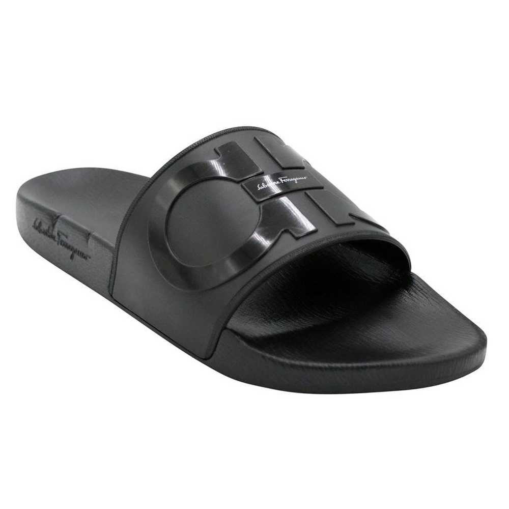 Salvatore Ferragamo Gancini Rubber Slide On Sanda… - image 8