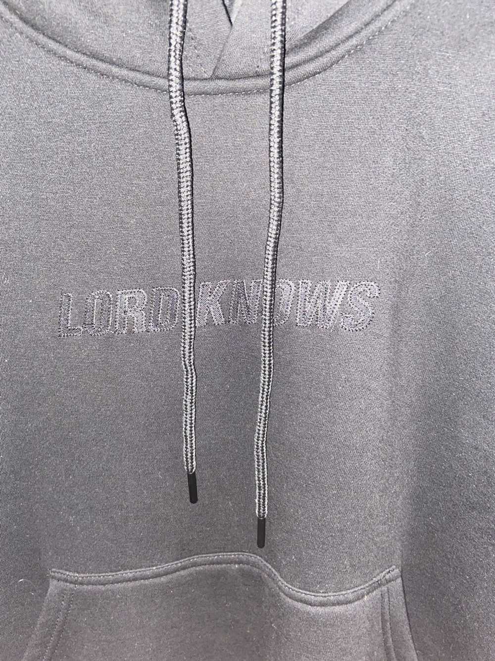 Lxrdknows Lord Knows Black on Black logo hoodie - image 2