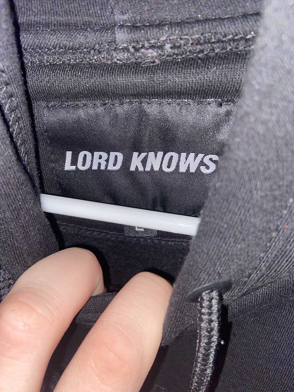 Lxrdknows Lord Knows Black on Black logo hoodie - image 3